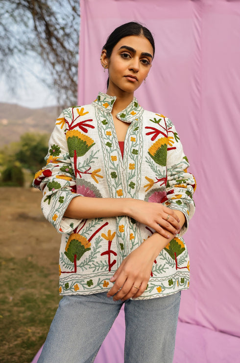 Sujani Art Summer Jacket Green